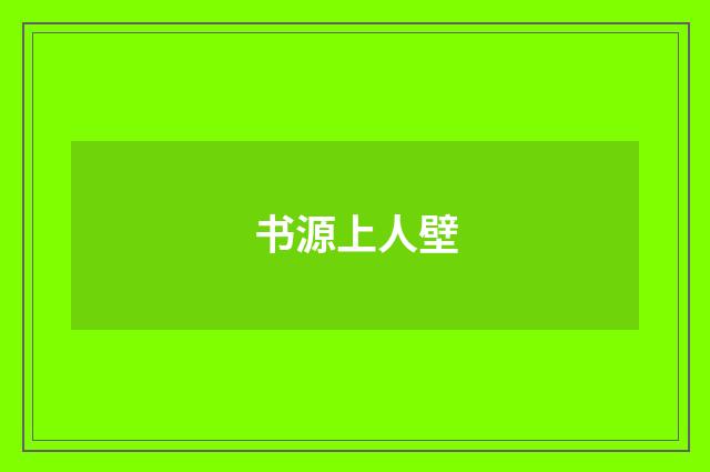 书源上人壁