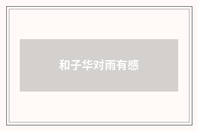 和子华对雨有感