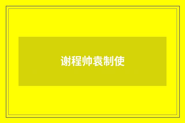 谢程帅袁制使