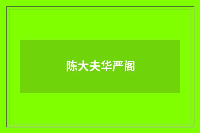 陈大夫华严阁