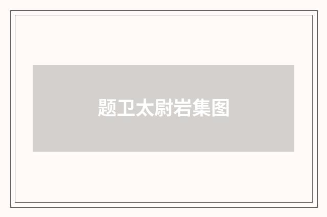 题卫太尉岩集图