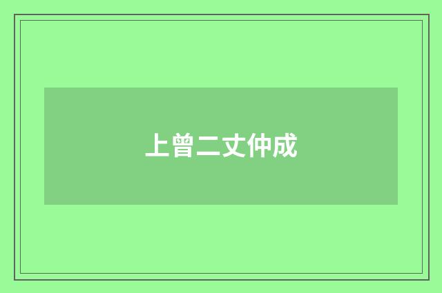 上曾二丈仲成