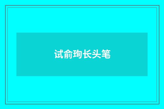 试俞珣长头笔