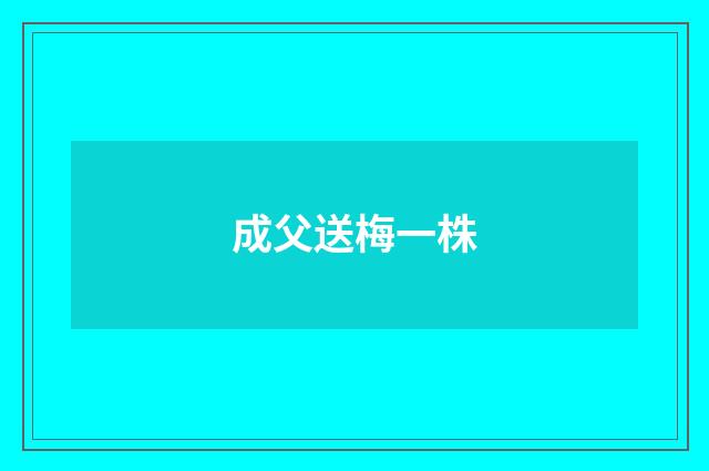 成父送梅一株