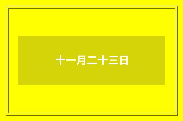 十一月二十三日