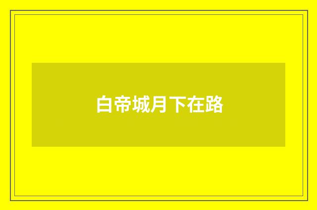 白帝城月下在路