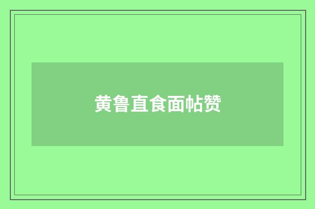 黄鲁直食面帖赞