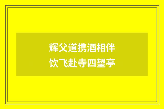 辉父道携酒相伴饮飞赴寺四望亭