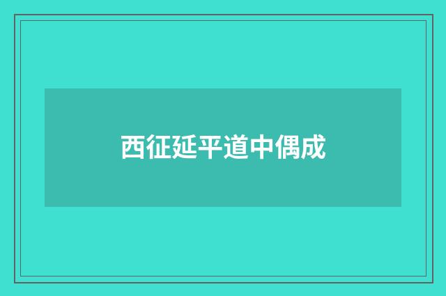 西征延平道中偶成