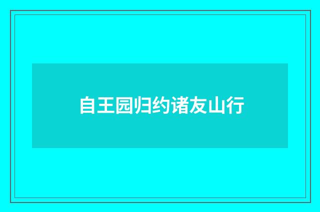 自王园归约诸友山行