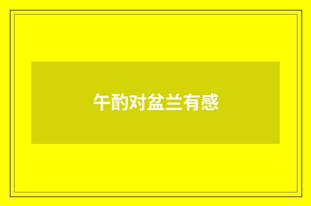 午酌对盆兰有感