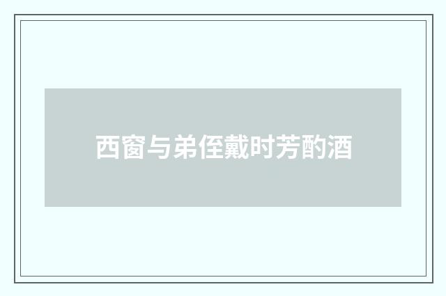 西窗与弟侄戴时芳酌酒