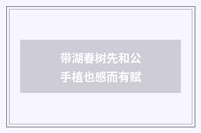 带湖春树先和公手植也感而有赋