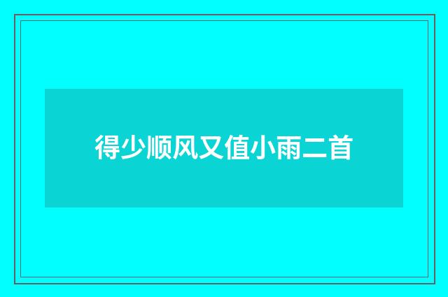 得少顺风又值小雨二首