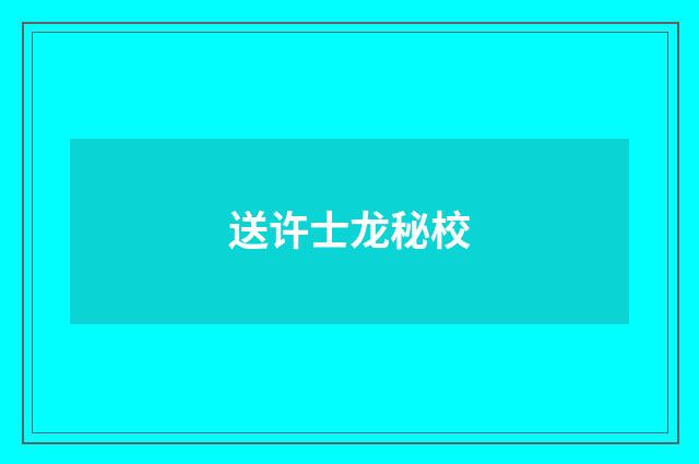 送许士龙秘校