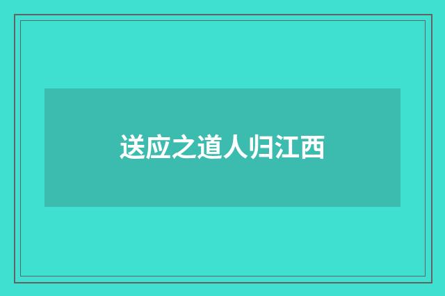 送应之道人归江西