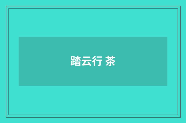 踏云行 茶
