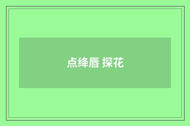 点绛唇 探花