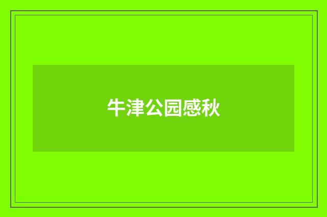牛津公园感秋