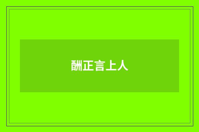 酬正言上人