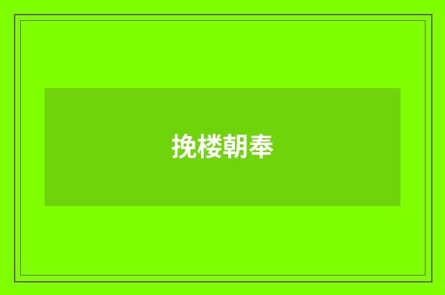 挽楼朝奉