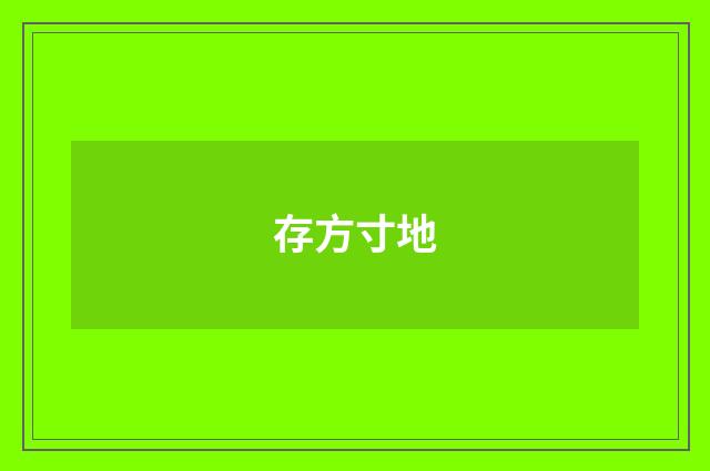 存方寸地