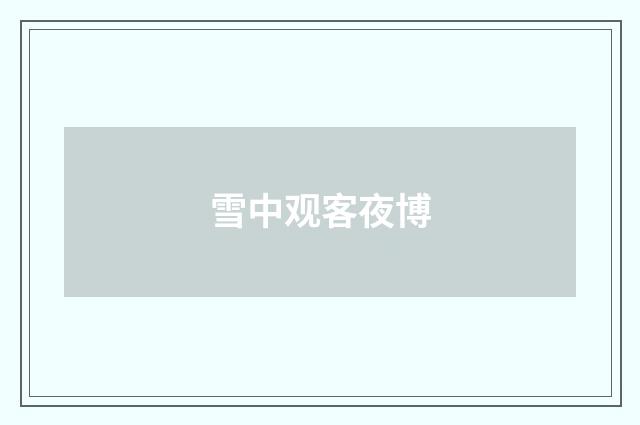 雪中观客夜博