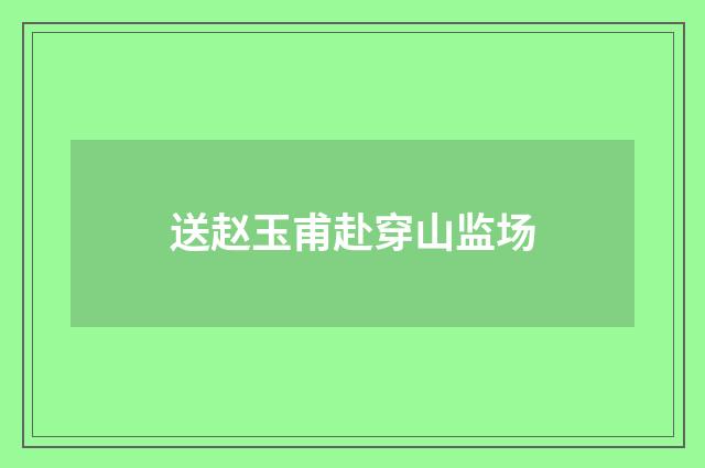 送赵玉甫赴穿山监场