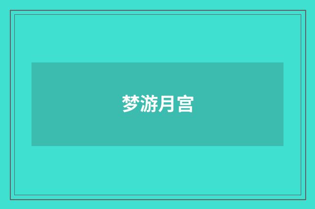 梦游月宫