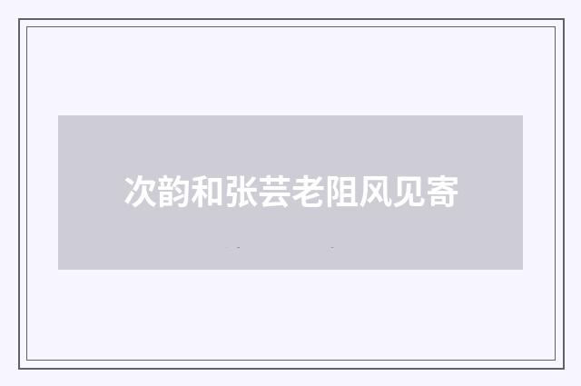 次韵和张芸老阻风见寄