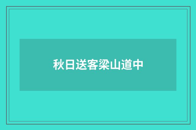 秋日送客梁山道中