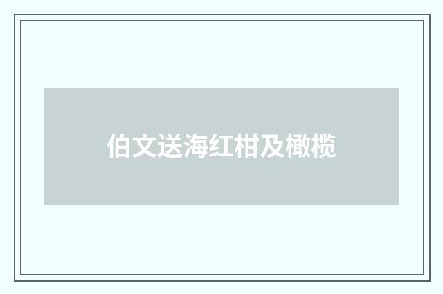 伯文送海红柑及橄榄