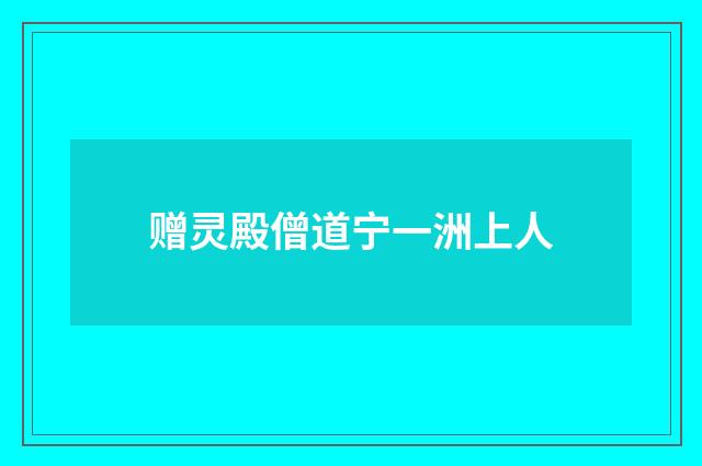赠灵殿僧道宁一洲上人