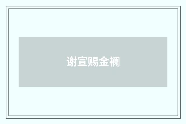 谢宣赐金襕