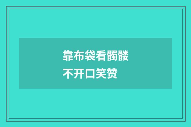 靠布袋看髑髅不开口笑赞