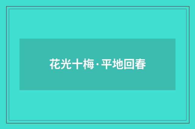 花光十梅·平地回春