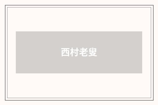 西村老叟