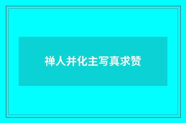 禅人并化主写真求赞