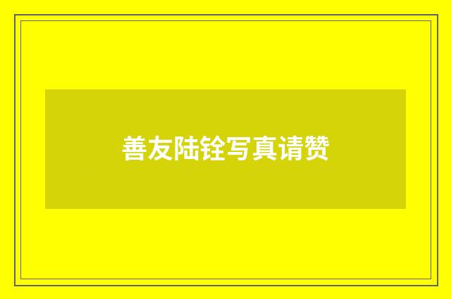 善友陆铨写真请赞