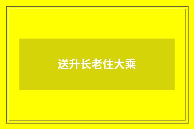 送升长老住大乘