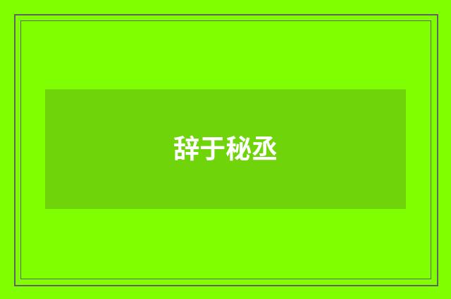 辞于秘丞