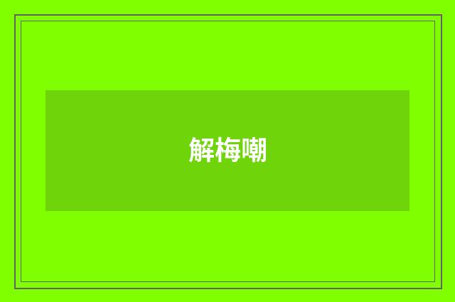 解梅嘲