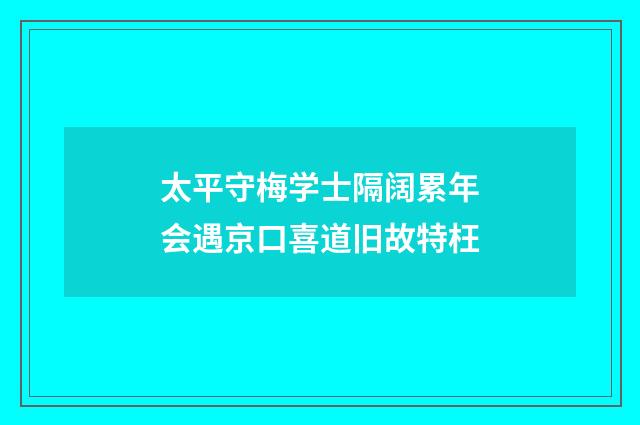 太平守梅学士隔阔累年会遇京口喜道旧故特枉