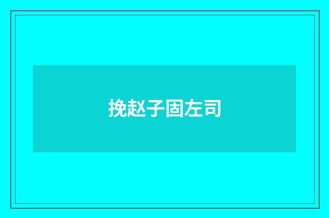 挽赵子固左司