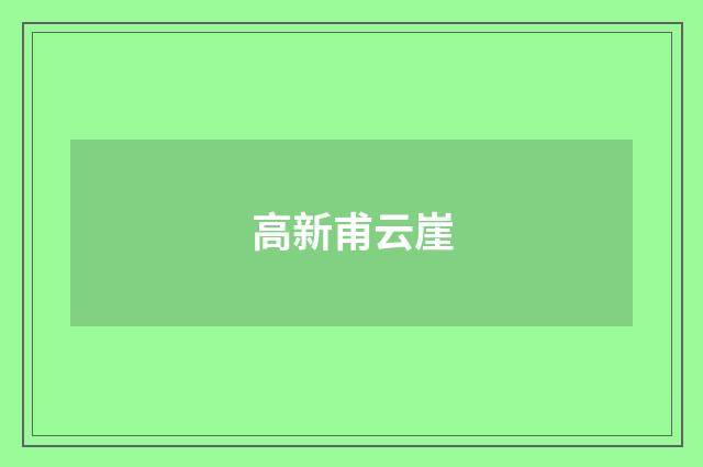 高新甫云崖