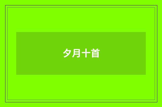 夕月十首