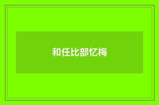 和任比部忆梅