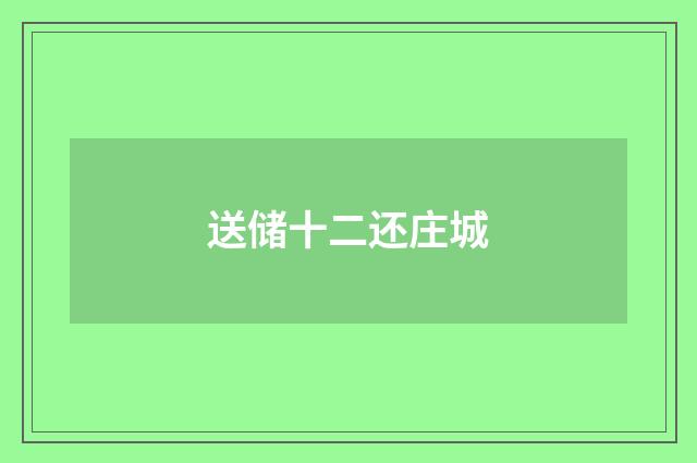 送储十二还庄城