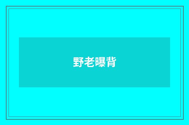 野老曝背