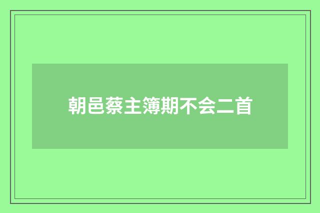 朝邑蔡主簿期不会二首